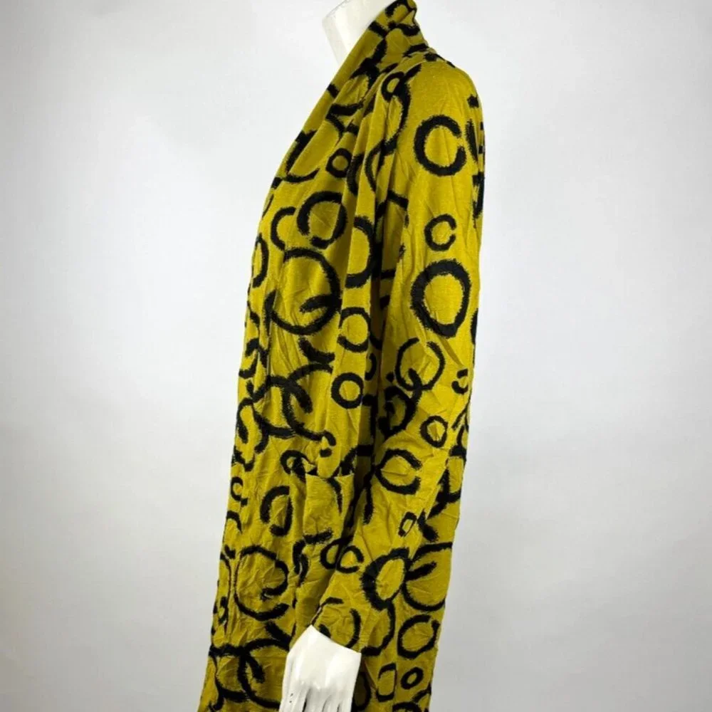 Chalet Crinkle Open Front Cardigan Women‎ XS EUC Long Sleeve Pockets Lightweight